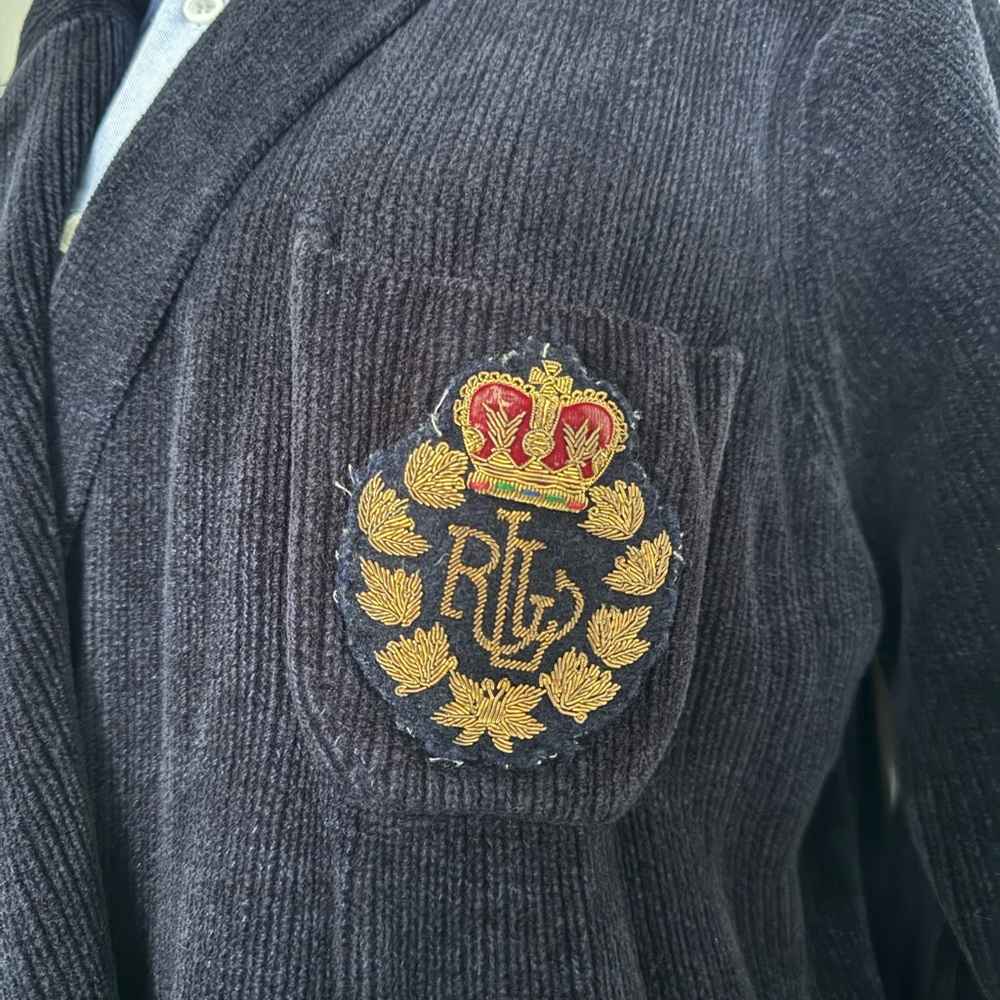 Ralph Lauren Black Blazer with Crest - Picture 2 of 5
